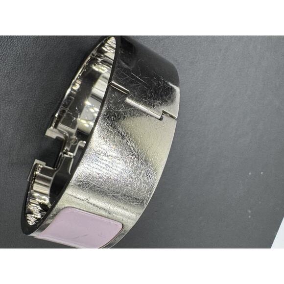 Hermes~Clic Clac H Bracelet in Pink Enamel with Silver Hardware LS(341902) - Picture 7 of 7